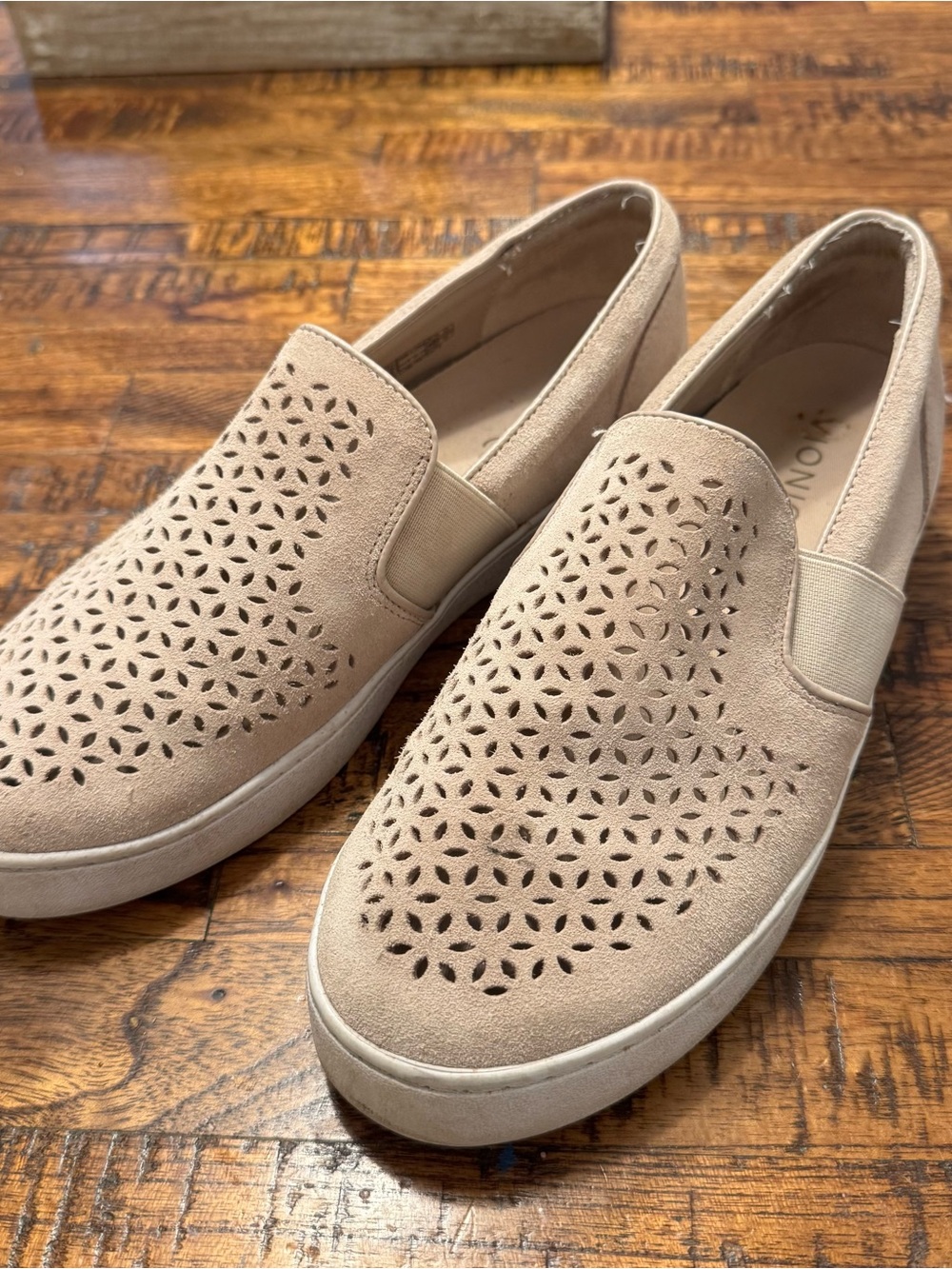 Vionic | Beige Perforated Slip-On Loafers